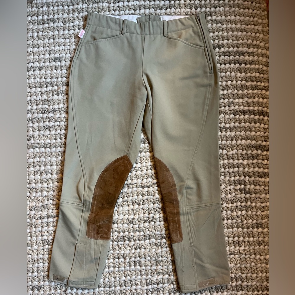 Tailored Sportsman mid rise side zip 1985 tan 28